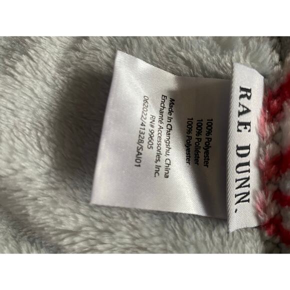 Rae Dunn Christmas Plush Throw Blanket "Peppermint Season" 50x70 - Picture 5 of 8